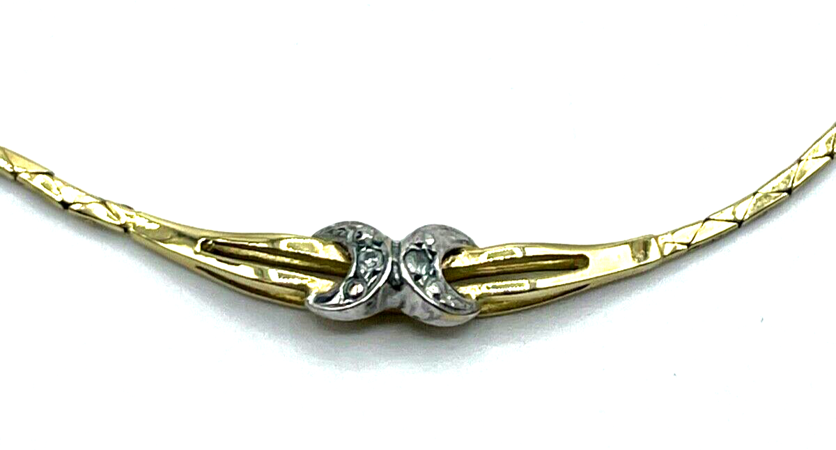333 Gold 8 K Halskette Collier ROWI 2 Diamanten Juwelier Infinity zeitloser Chic5