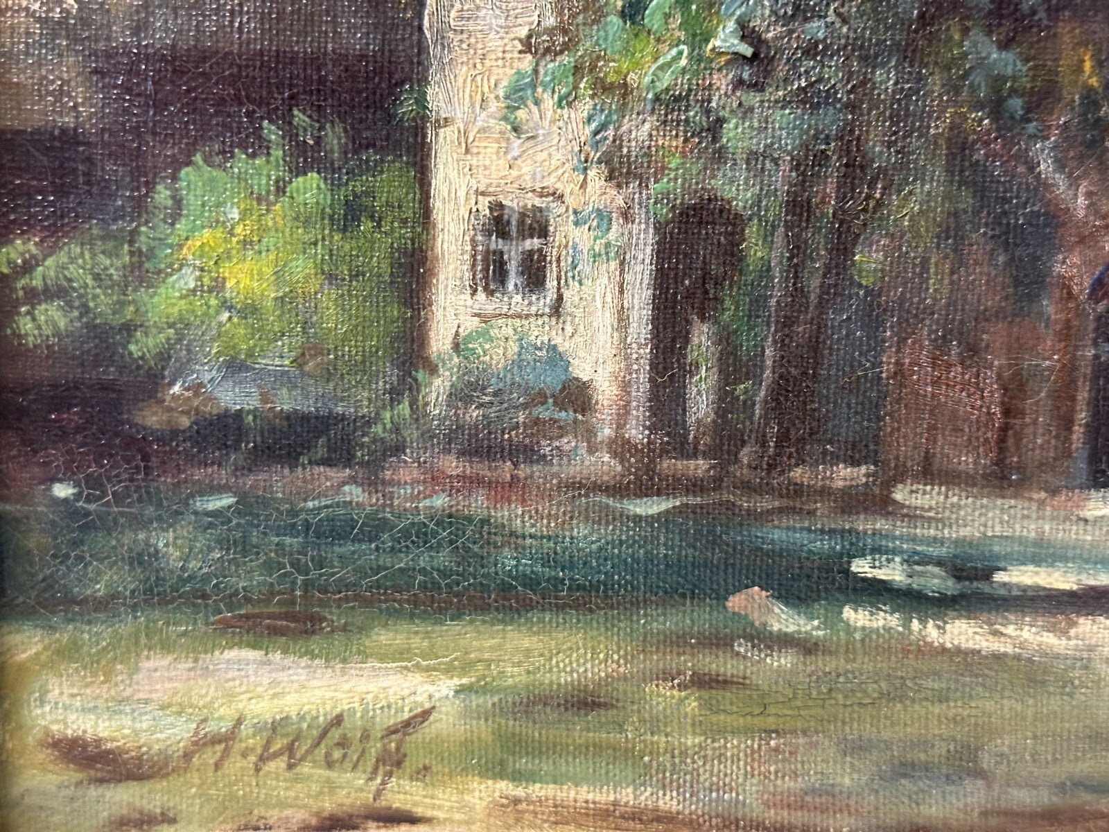 Öl auf Leinwand - Hermann Wolff - Hegereiterhaus Rothenburg a. d. T. - signiert7