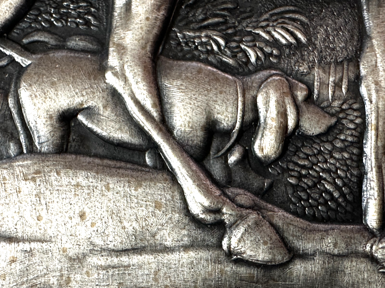 Silberrelief - Jagdszene J. E. Ridinger – Feinsilber 999 – limitiert 87/12008