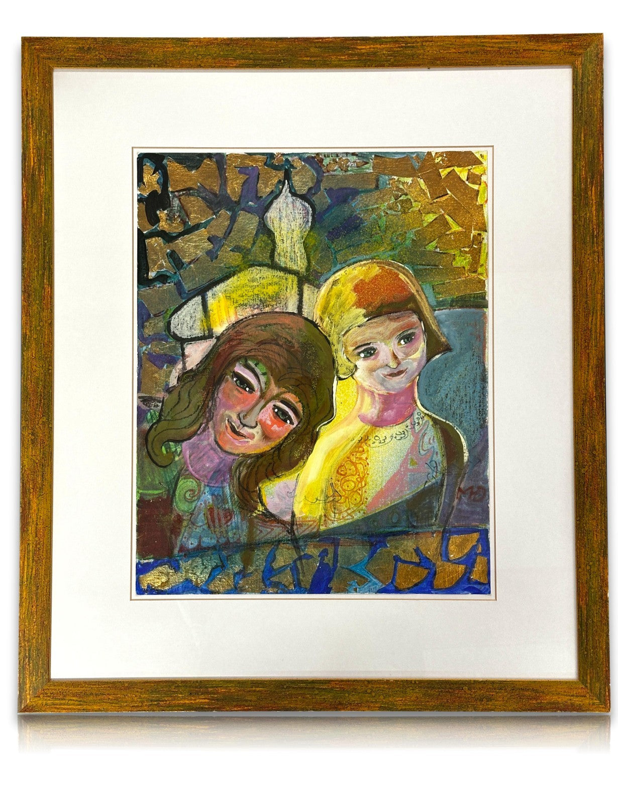 Margret Hofheinz-Döring - Mischtechnik - 'Zwei Mädchen' - 1967 - monogramiert0