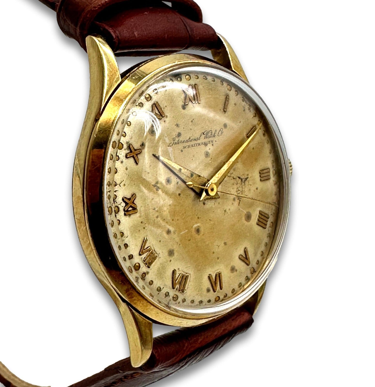 IWC Schaffhausen - Herrenuhr Aufzug - Cal. 86 - Bj 1948/49 - 18ct 750er Gold1