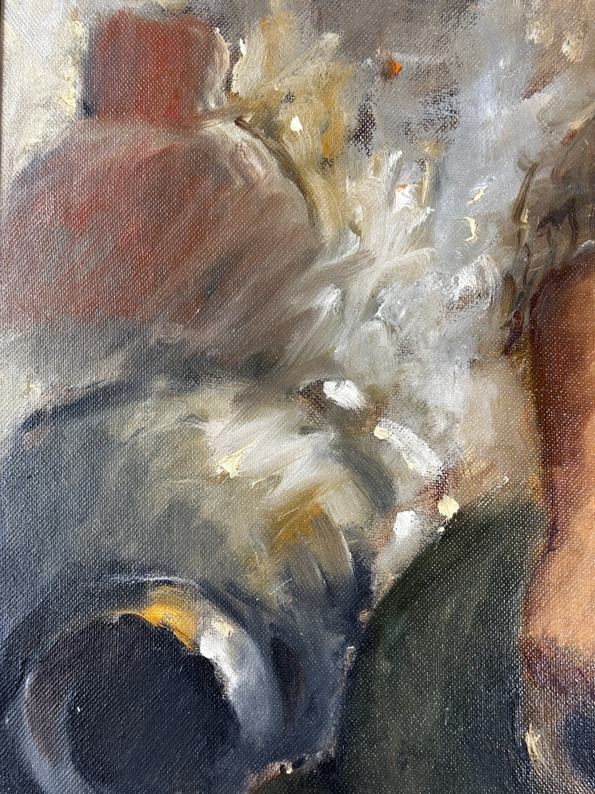 Ausdrucksstarkes Ölgemälde – Mädchen mit Krug/Amphore – signiert - gerahmt6