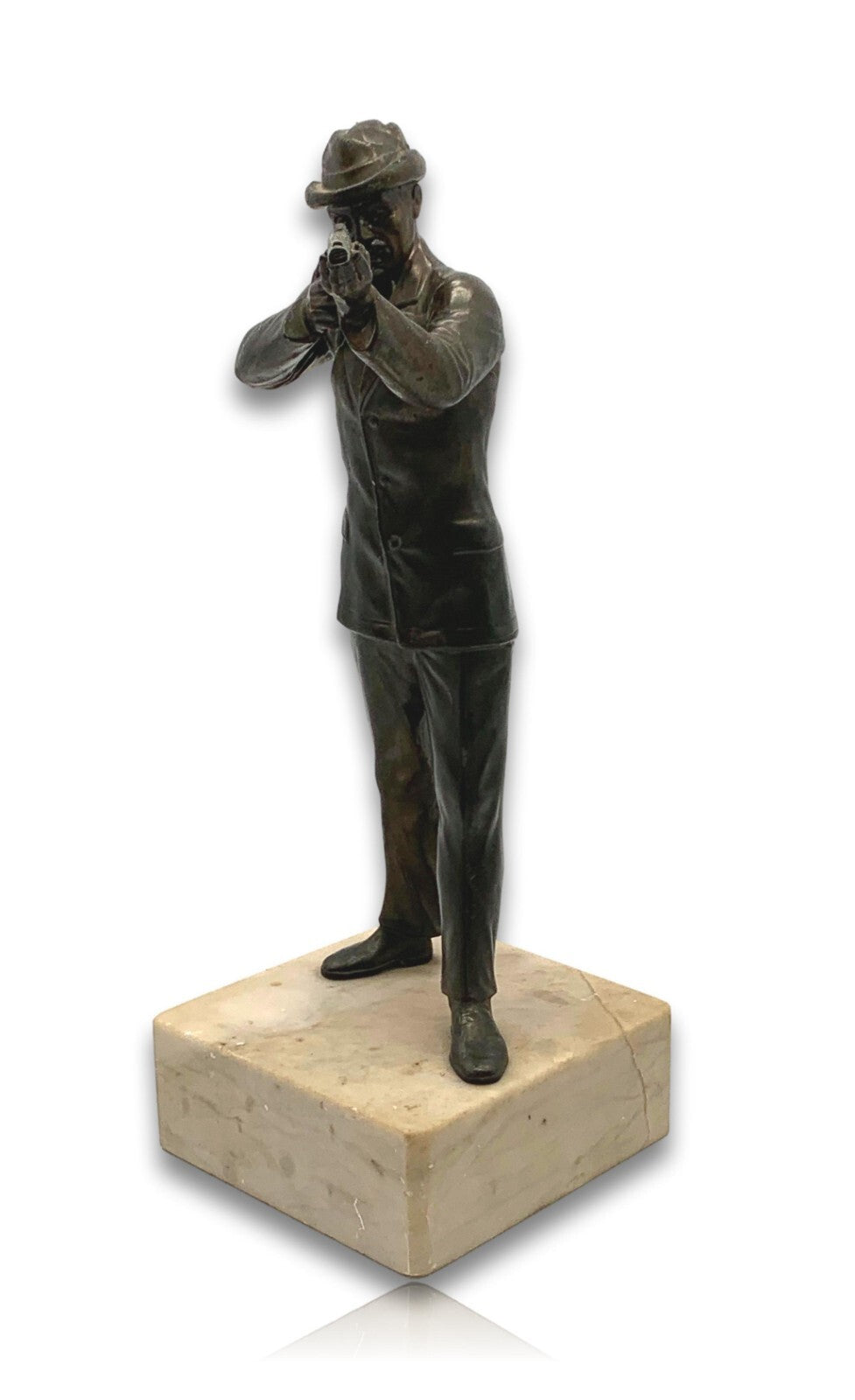 'Schütz' - Galvano Bronze Figur Skulptur Plast - Marmorsockel - ca. 1910/19207