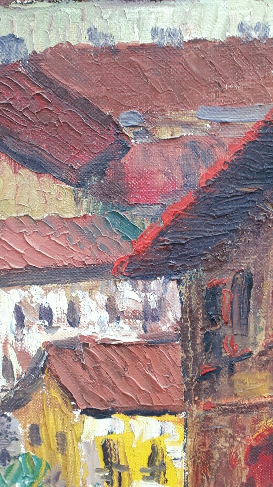 Guerrero José Enrique Ölgemälde - 1962 - Öl auf Leinwand 'Marktplatz' 4