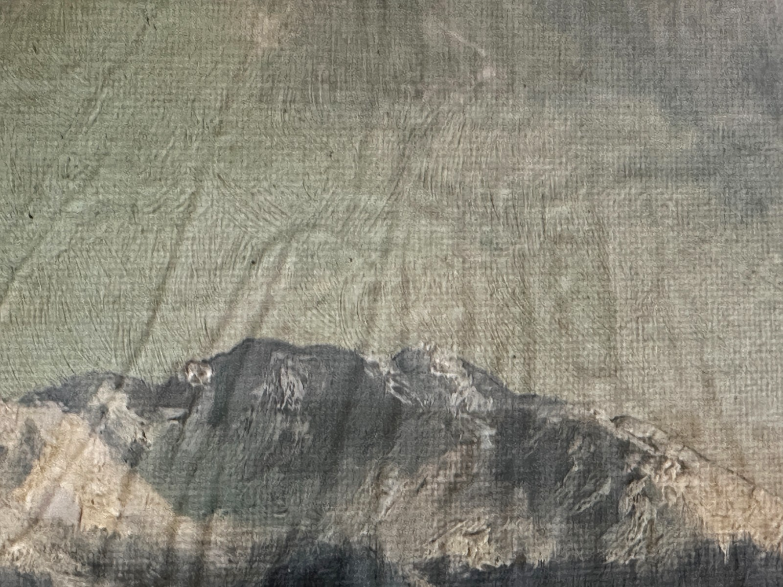 Fritz Halberg-Krauss 1874–1951 Öl/Masonit Alpenpanorama signiert - Prunkrahmen7