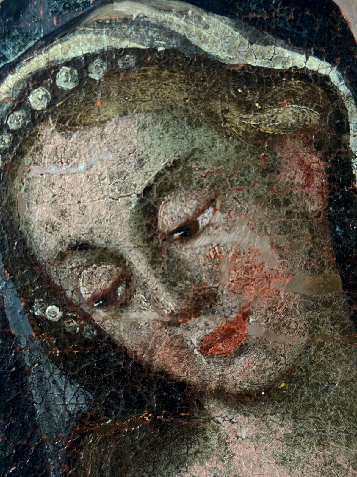 Öl auf Leinwand - barockes Gemälde - Maria lactans - stillende Mutter Gottes12