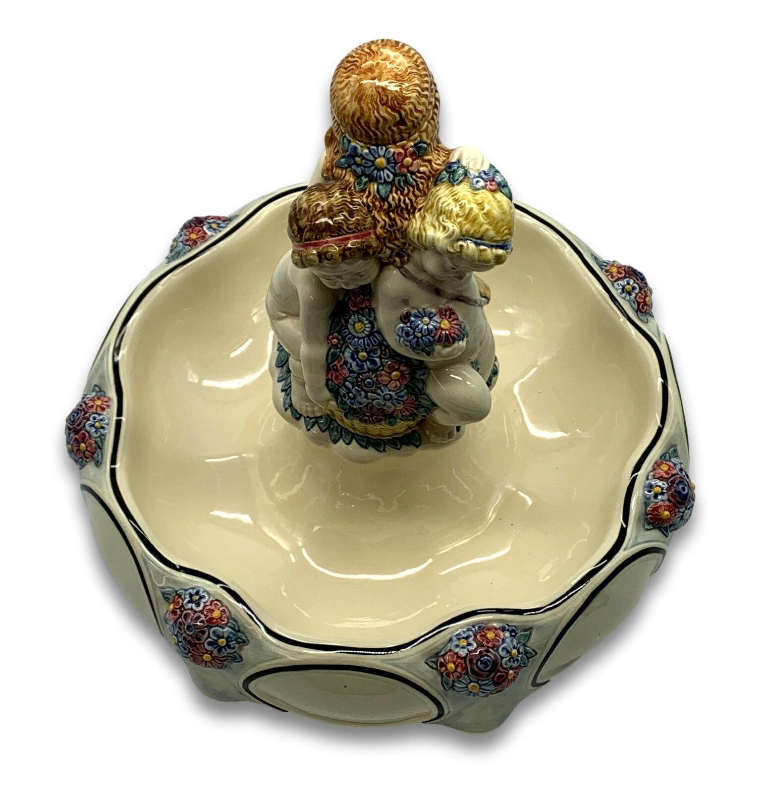 Max Heinze - Karlsruher Majolika - XL Jugendstil Tafelaufsatz - Mod.: 13133