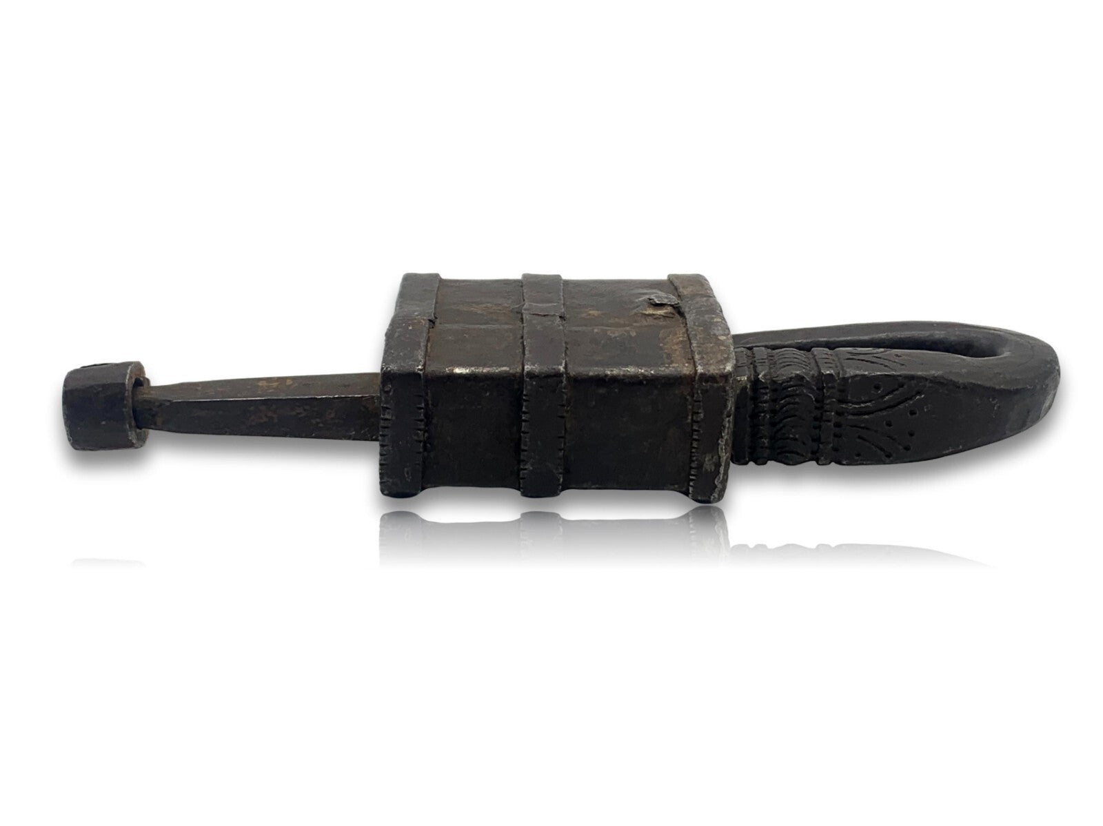 antikes Bügelschloss Schloss Vorhängeschloss - Schmiedeeisen - 18./19Jhd11