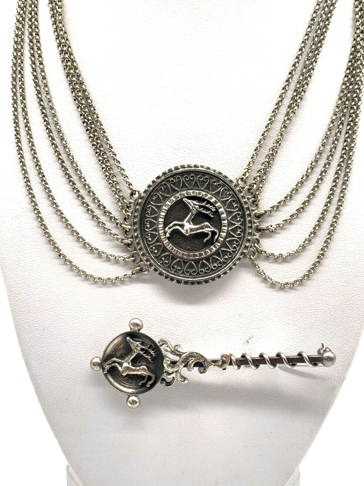 Trachtenschmuck - Collier mit Brosche - Silber 925 - BAS Blachian Antik-Schmuck0