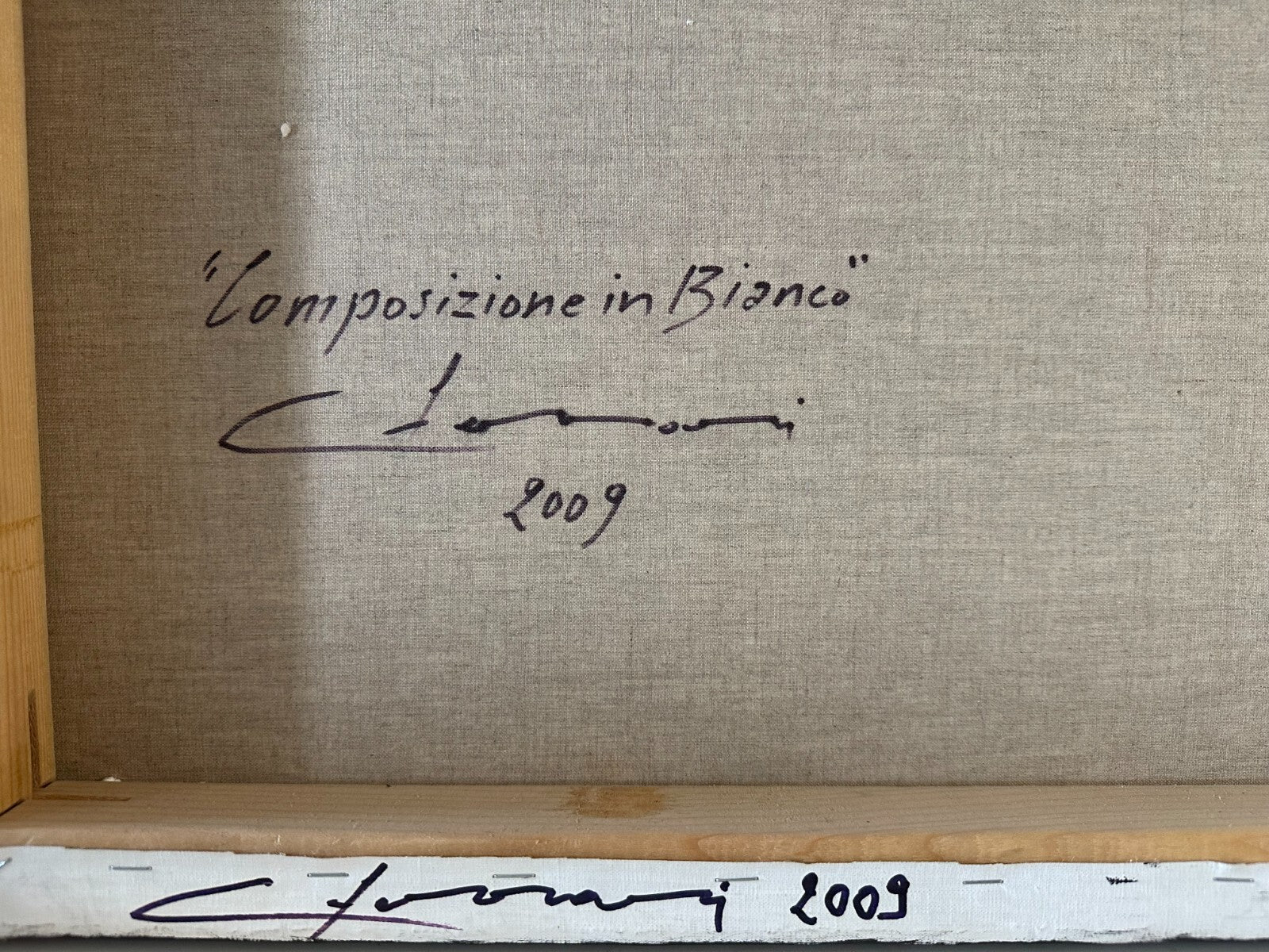 Carlo Ferrari - Öl auf Leinwand - Composizione in Bianco 2009 - signiert11