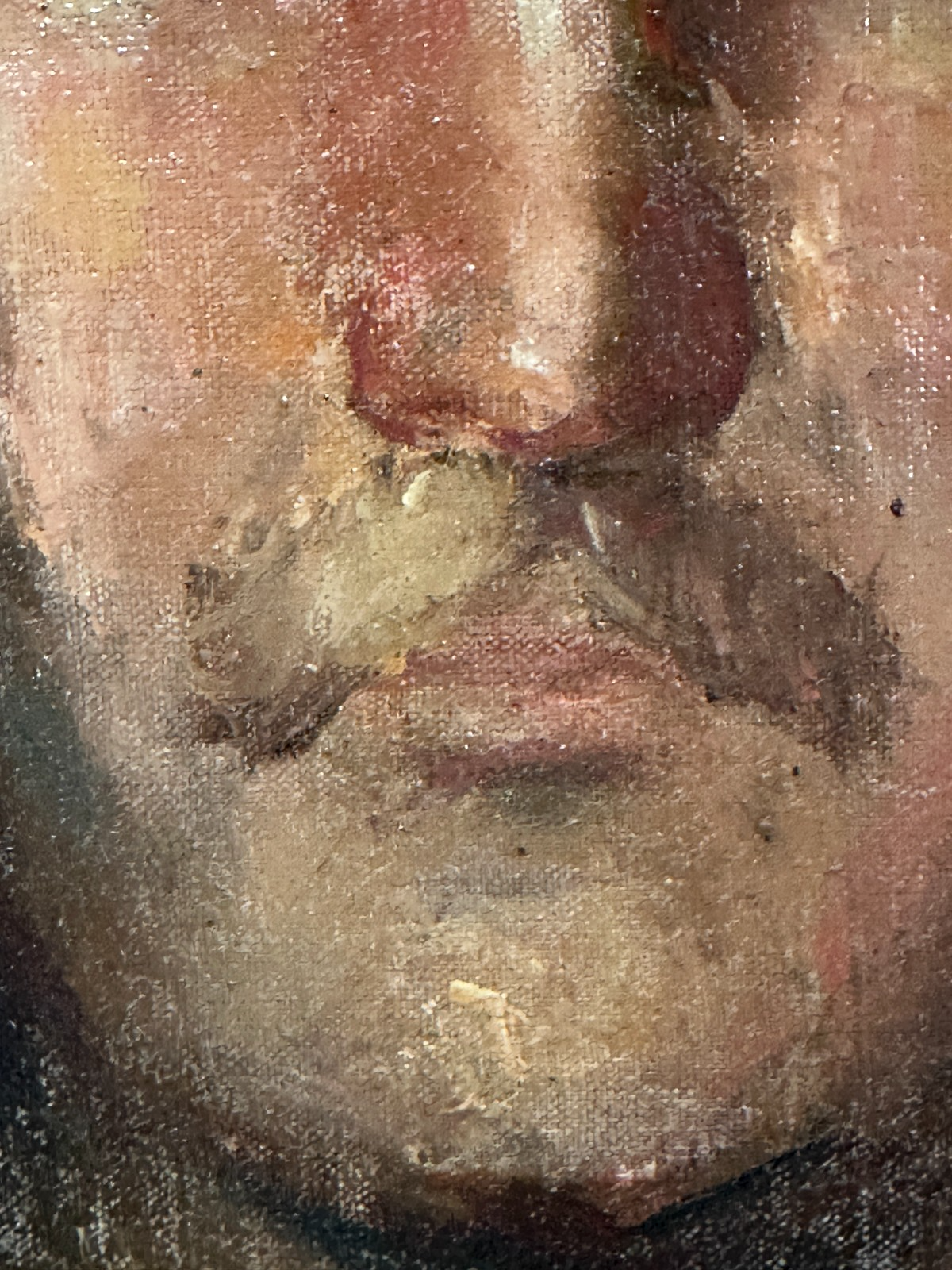 Expressives Herrenporträt Öl auf Leinwand – kraftvoller Charakterkopf - signiert4