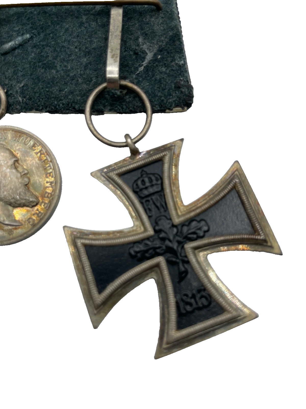 Württemberg WK I verschiedene Ehrenzeichen 4er Ordensspange Eisernes Kreuz etc.5