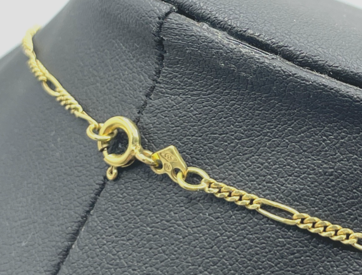 333 Gold 8 K Halskette Figaro Kette Juwelier L 50,5 cm B 2 mm unisex gepflegt2