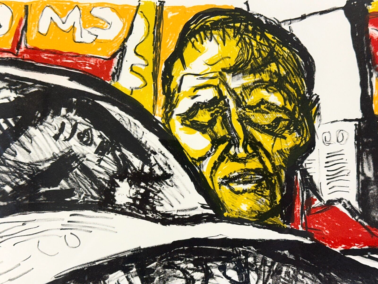Renato Guttuso 1912-1987 - Lithographie 'Uomo con giornale' 1966 - sign. & num.2