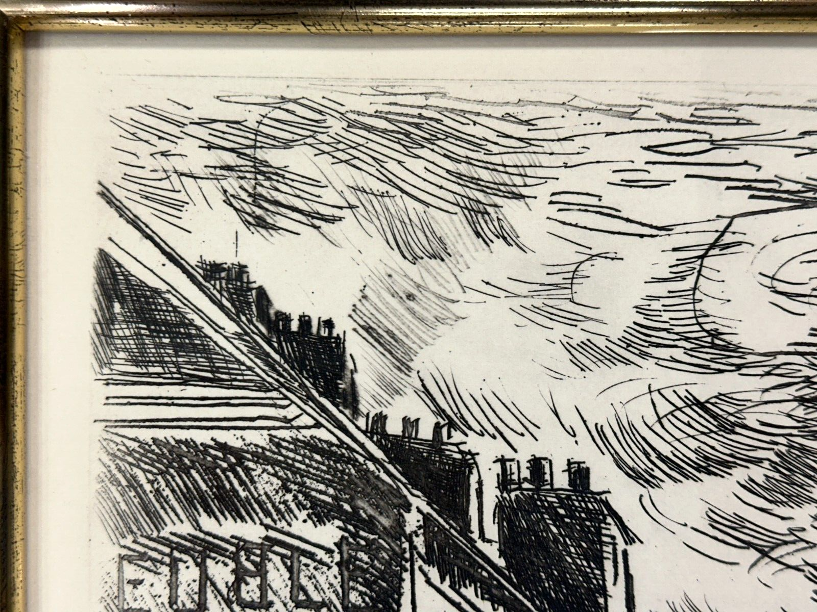 Maurice de Vlaminck 1876-1958 - Radierung - Paris - La Rue de la Glacière 19371