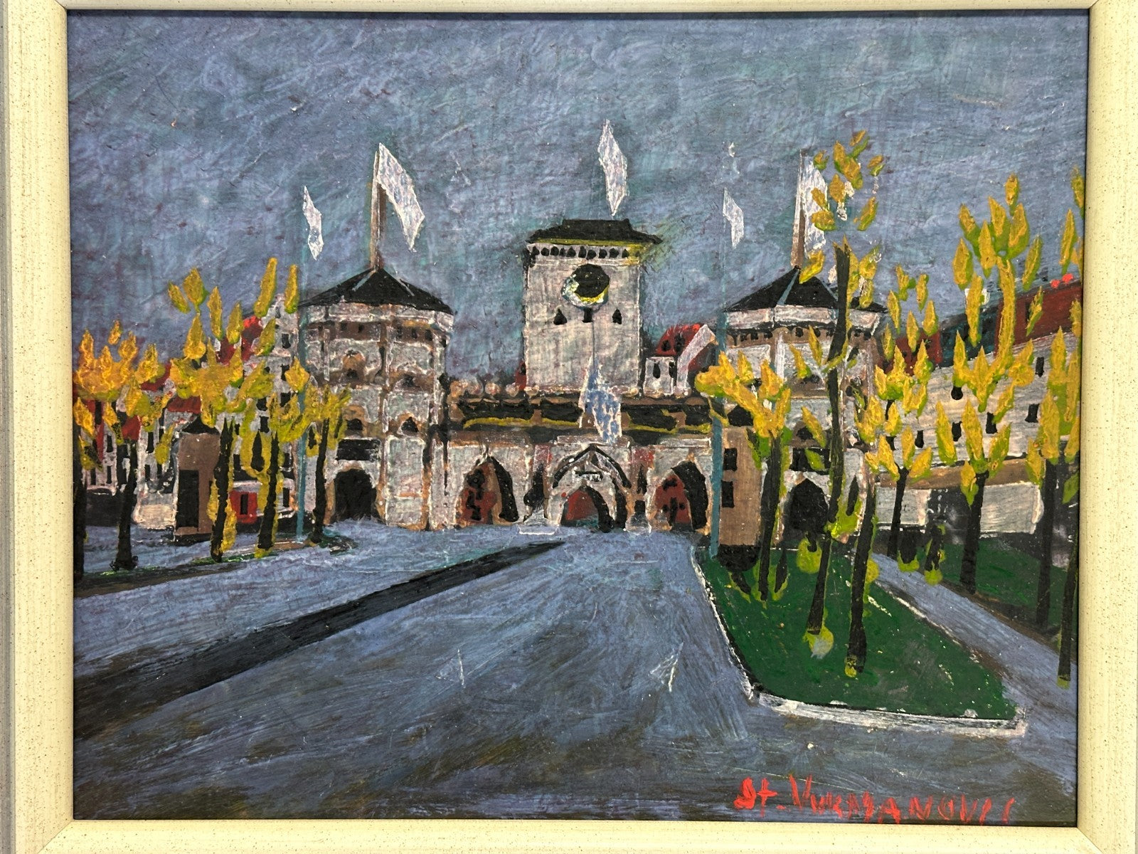 Stevan/Stefan Vukmanovic - Das Isartor, München – Öl auf Hartfaser - signiert1