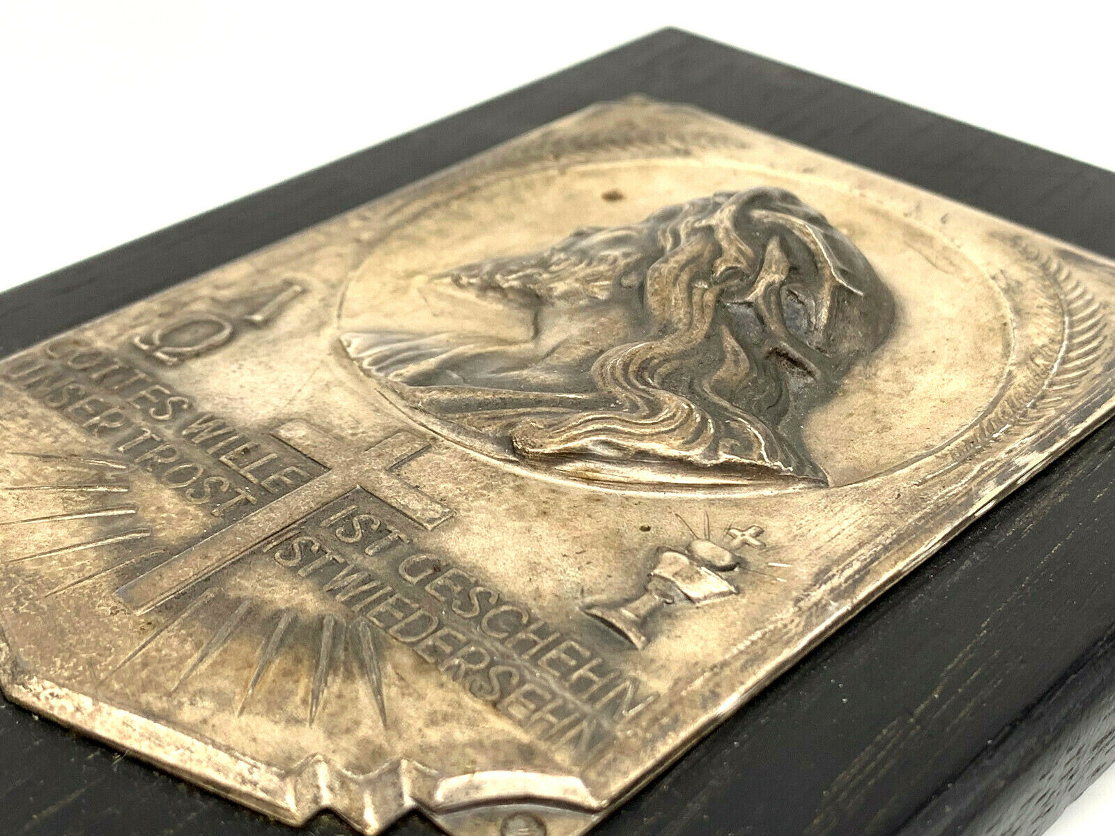Relieftafel - Wandbild - religiöses Motiv Jesus mit Dornenkrone auf Holz2
