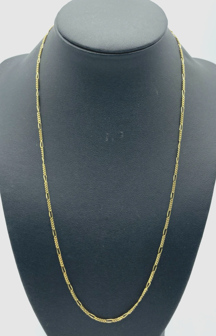 333 Gold 8 K Halskette Figaro Kette Juwelier L 50,5 cm B 2 mm unisex gepflegt0