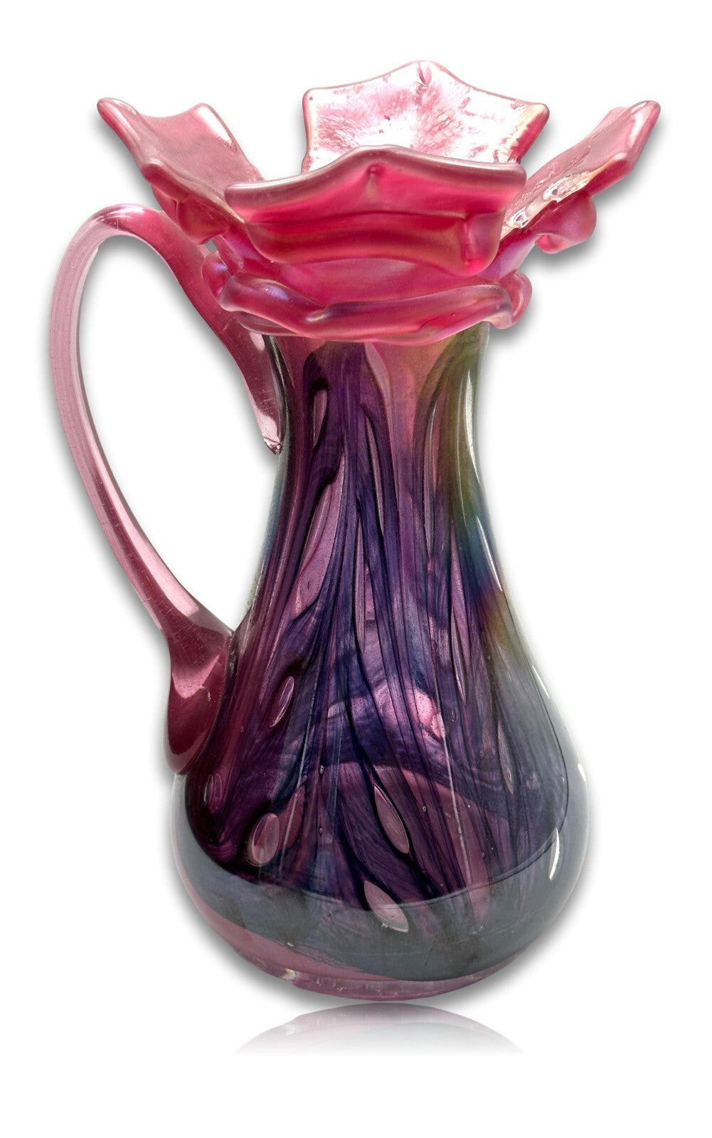 Murano Vase - Mid-Century - Henkelkrug Henkelvase - Irisierendes Glas2