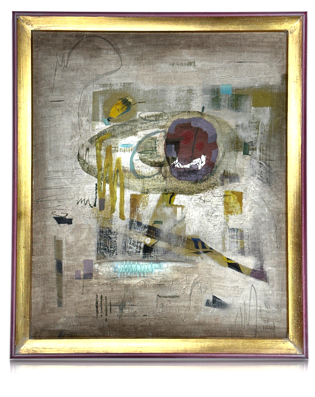 Heinz Nowag (1907–1984) - „Kosmische Elegie“ - Öl auf Platte - 1979 - signiert0