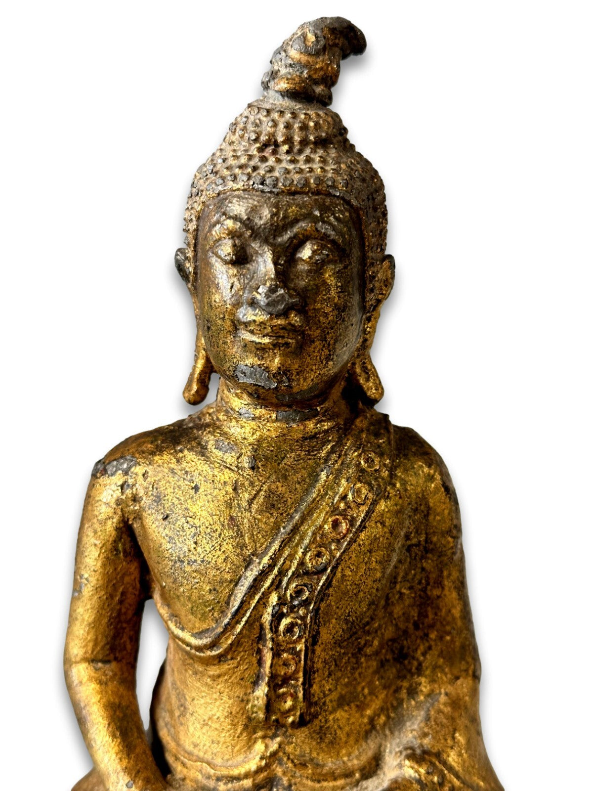 Feuervergoldeter Bronze - Buddha - Dhyana Mudra - Thailand 19. Jahrhundert7
