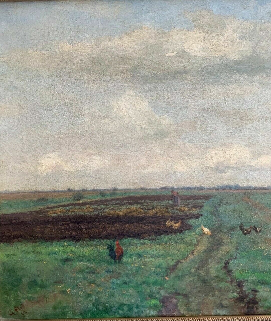 Georg Flad - Dachauer Landschaft - 1889 - Öl auf Leinwand - signiert6