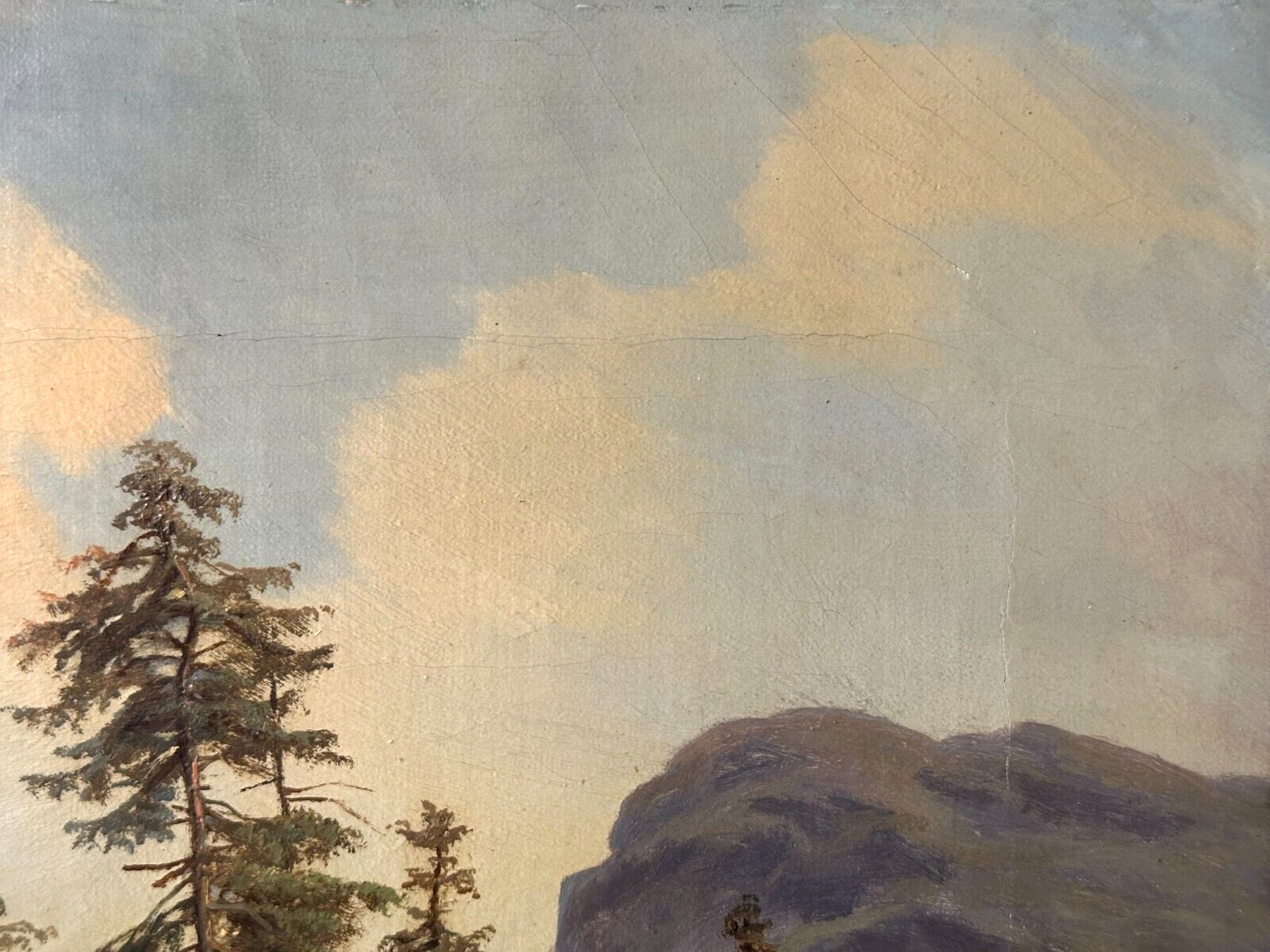 Öl auf Leinwand - Georg Emil Libert 1820-1908 - Berglandschaft 1877 - sign. dat.3