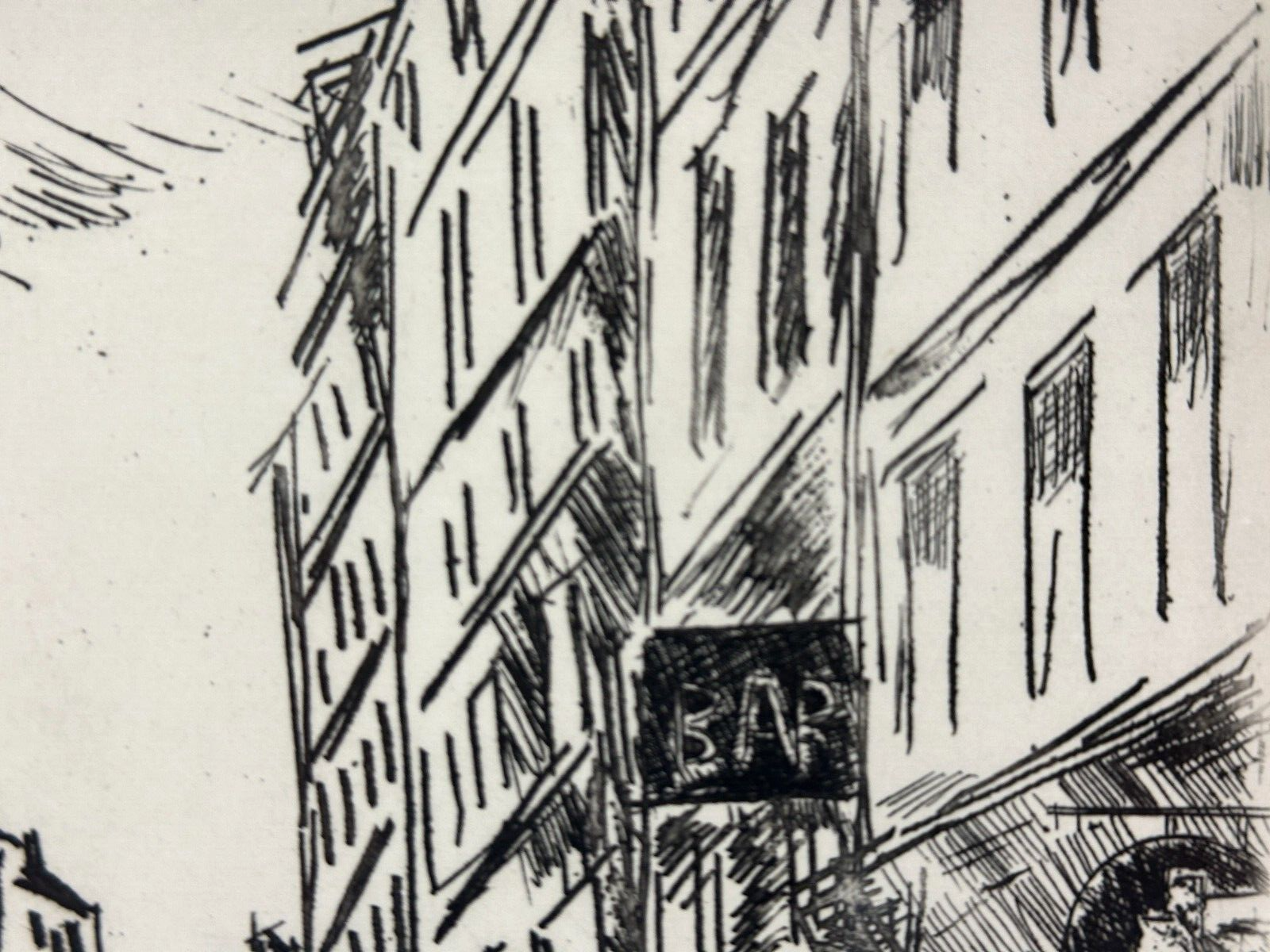 Maurice de Vlaminck 1876-1958 - Radierung - Paris - La Rue de la Glacière 19373