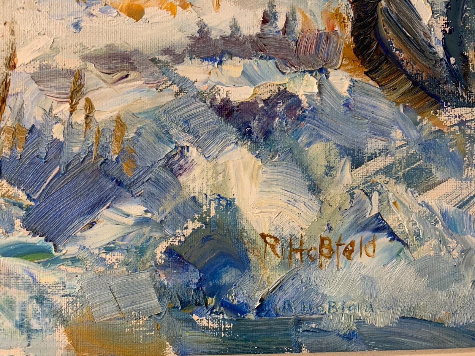 Rudolf Hossfeld 1910-1999 - Öl auf Leinwand - Winterlandschaft - gerahmt - sign.7