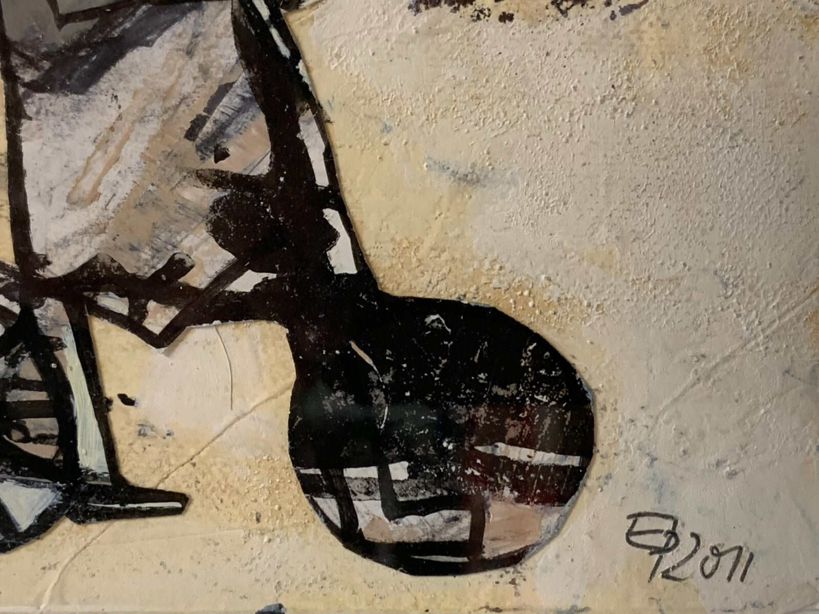 Elke Pollack 'Unterwegs' - Gemälde Mischtechnik Collage - moderne Kunst gerahmt4