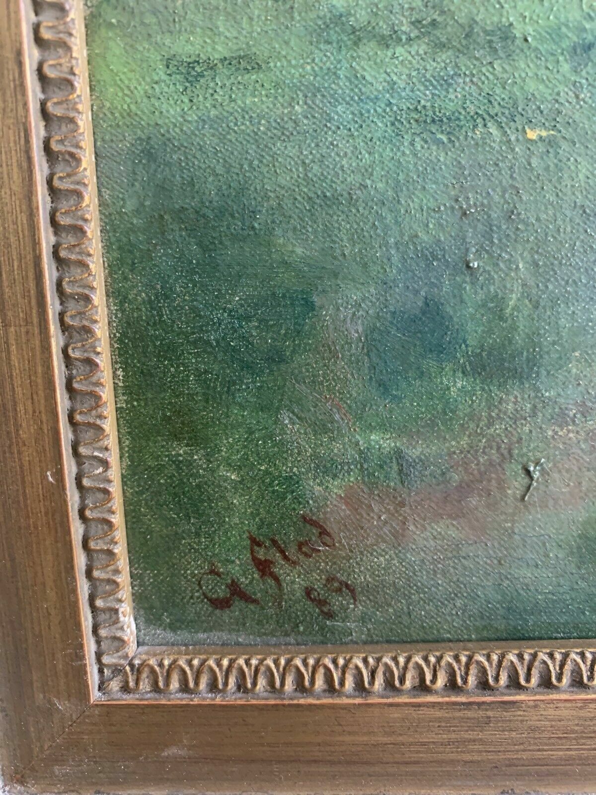 Georg Flad - Dachauer Landschaft - 1889 - Öl auf Leinwand - signiert5
