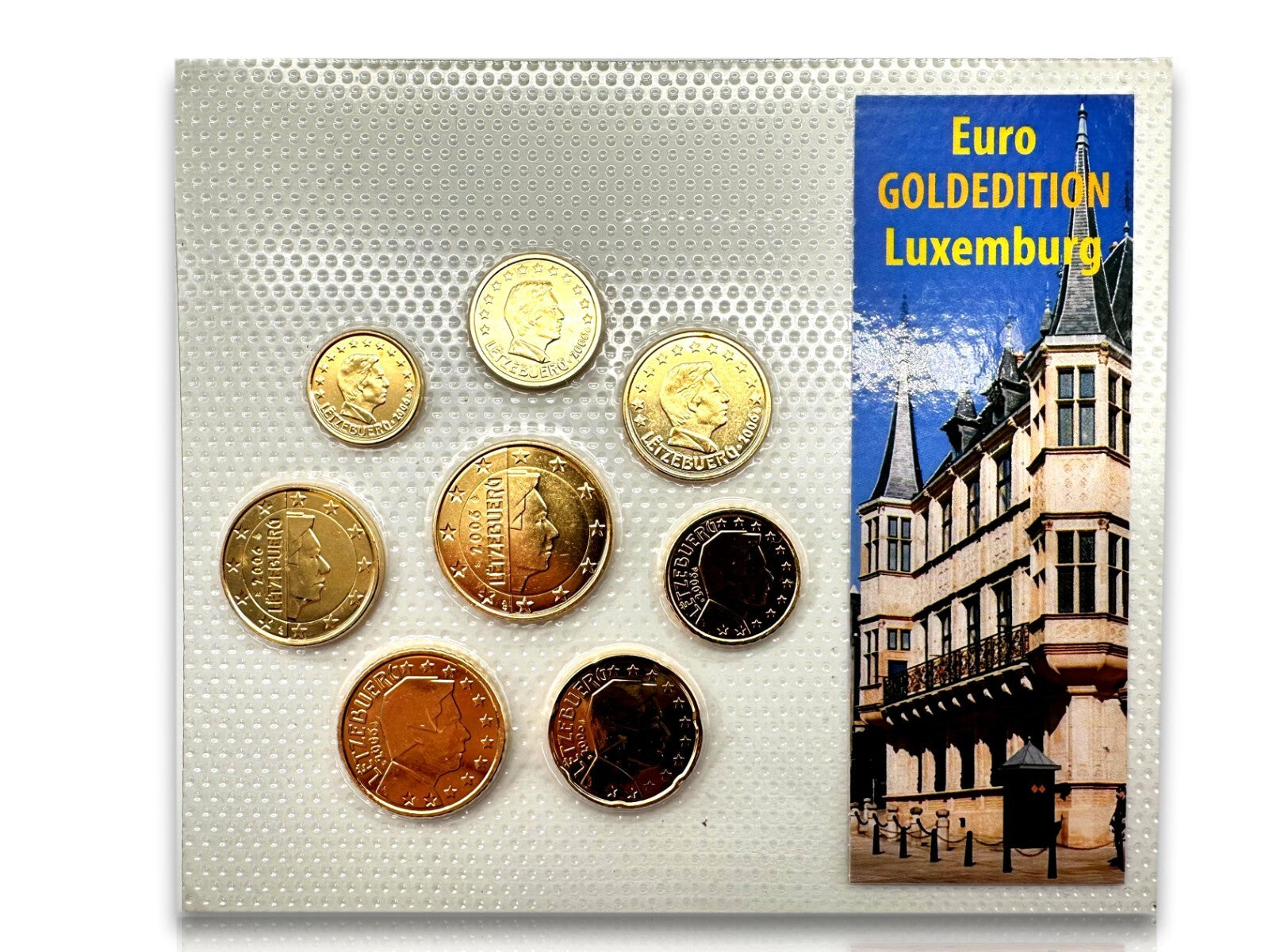 Luxemburg KSM Kursmünzsatz 2006 - Euro € - 24 ct vergoldet - Limitierte Edition3