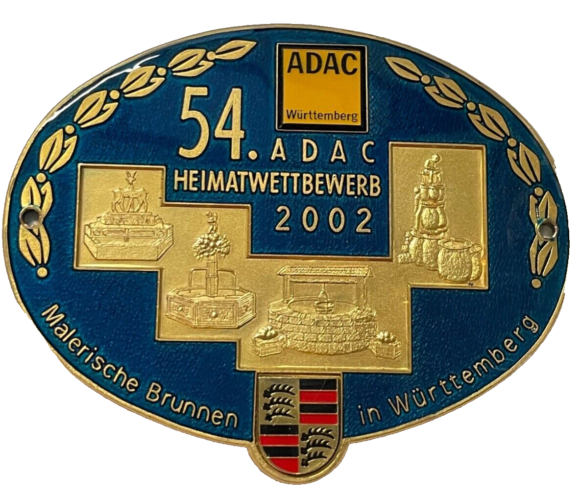 ADAC 54. Heimatwettbewerb Württemberg 2002 Auto Automobil Plakette Car Badge0