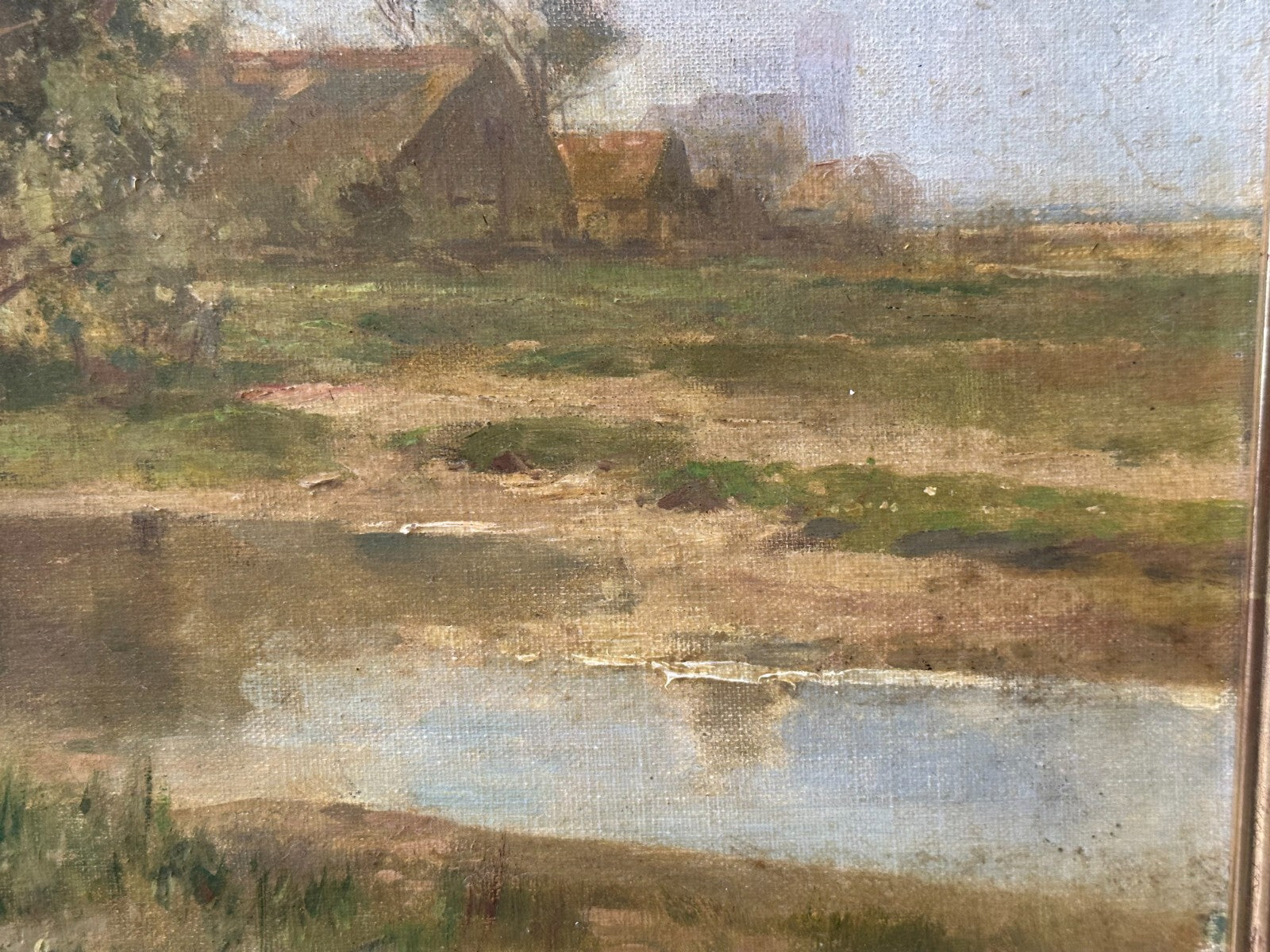 Öl auf Leinwand - Karl Adam Heinisch 1847-1923 - Schafherde mit Hirte - sign.8