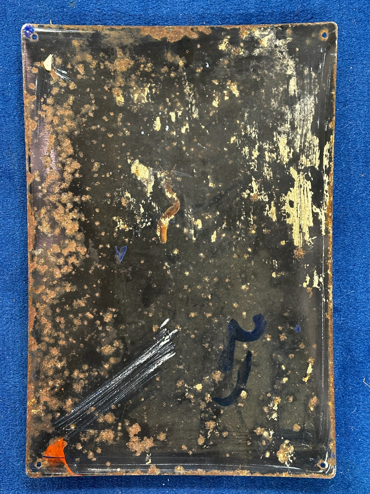 Altes Emailleschild - Staufen-Bräu Göppingen - Brauerei zum Rad - geprägt8