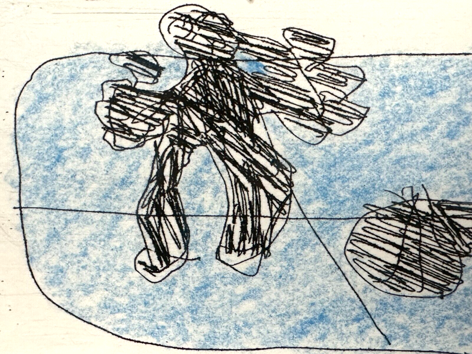Franz Kernbeis - Radierung - mit Pastell koloriert - 1998 - Untitled - num. sig8
