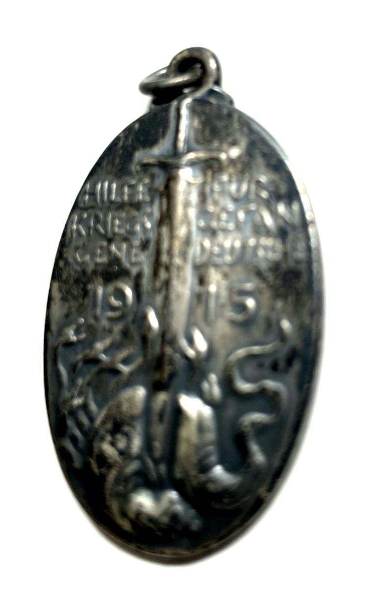 Original Medaille 1.WK Hilfe für Kriegsgefangene Deutsche Carl Stock 1915 WK I5