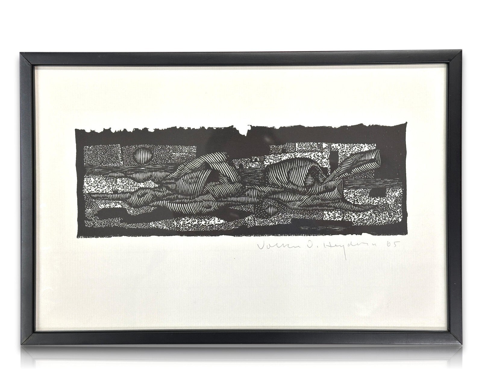 Volker Detlef Heydorn 1920-2004 - Holzschnitt - 1965 - signiert - datiert0