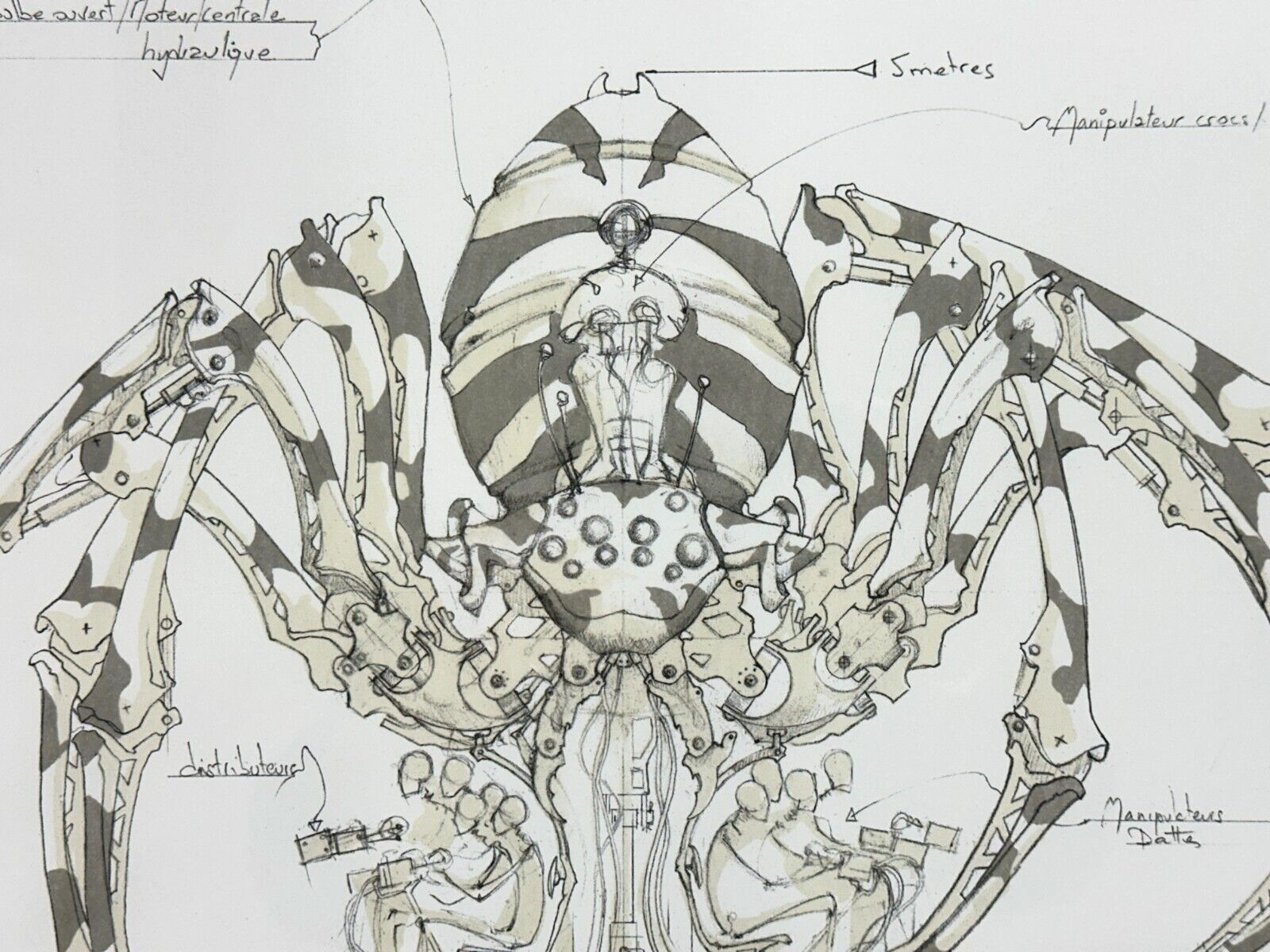 François Delarozière - Lithographie - 'L'araignée géante' - Steampunk - sign.2