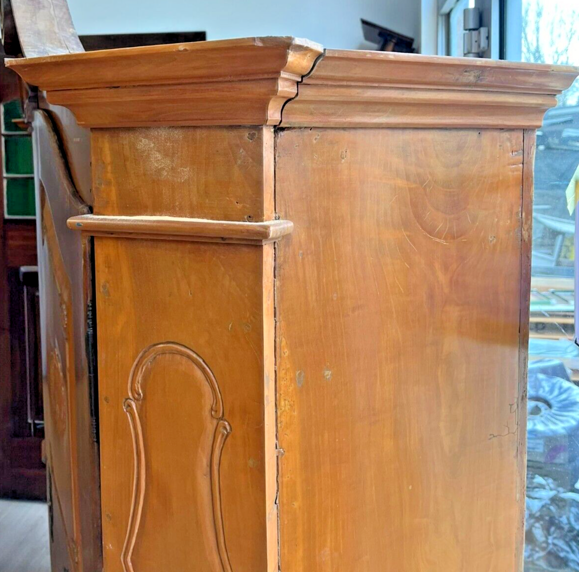 barocker Bodensee Schrank Kleiderschrank Hallenschrank - um 1800 - Kirschholz7