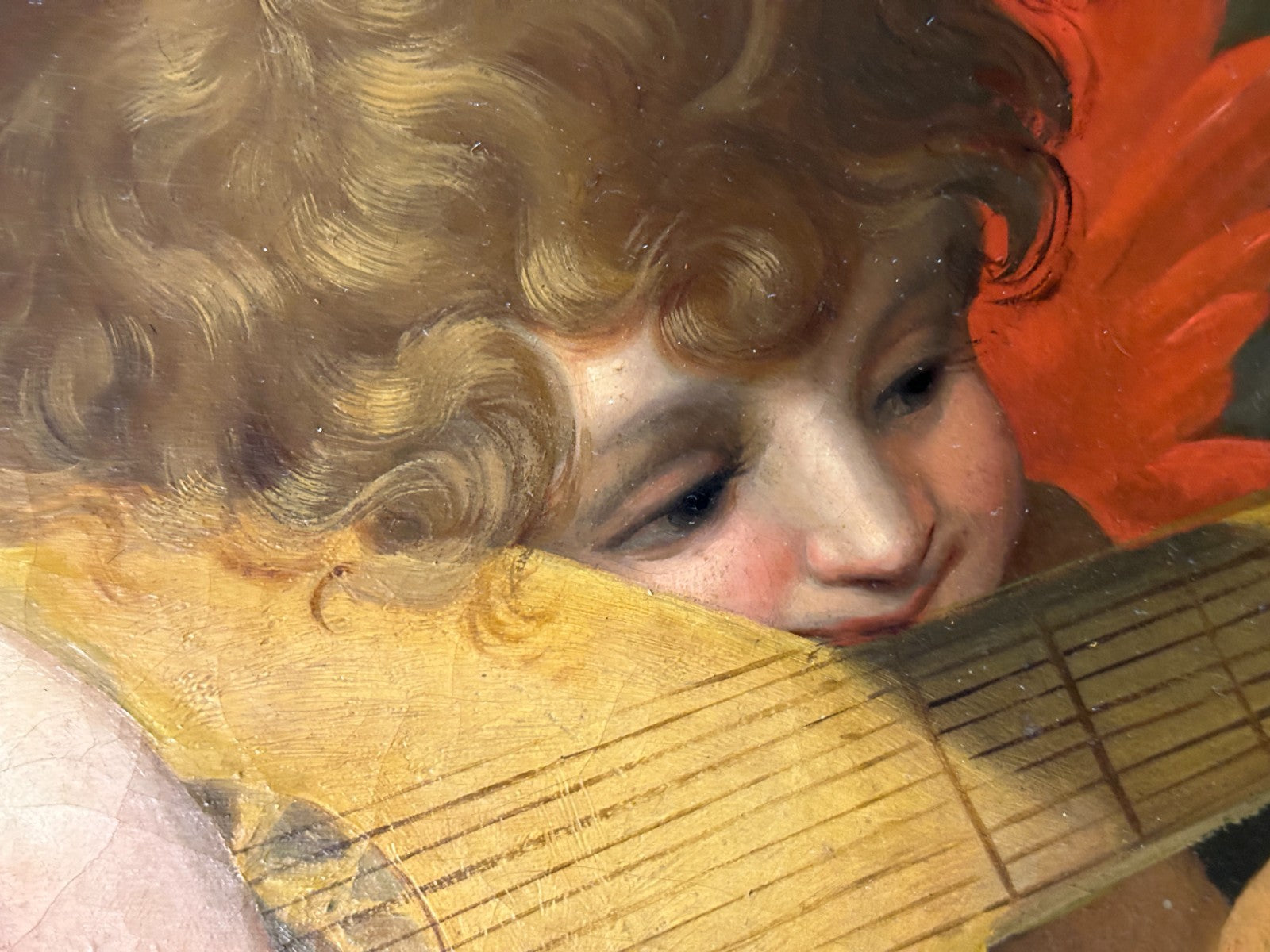 Engel mit Laute nach Rosso Fiorentino (1494-1540) – Öl auf Leinwand - 19. Jh.2