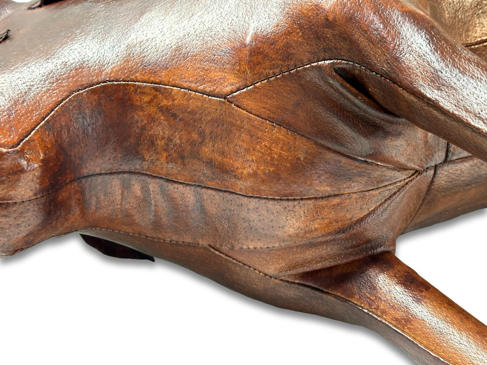 Dimitri Omersa - Fußbank Fußhocker - Stier - Leder - Design Möbel - Restauriert12