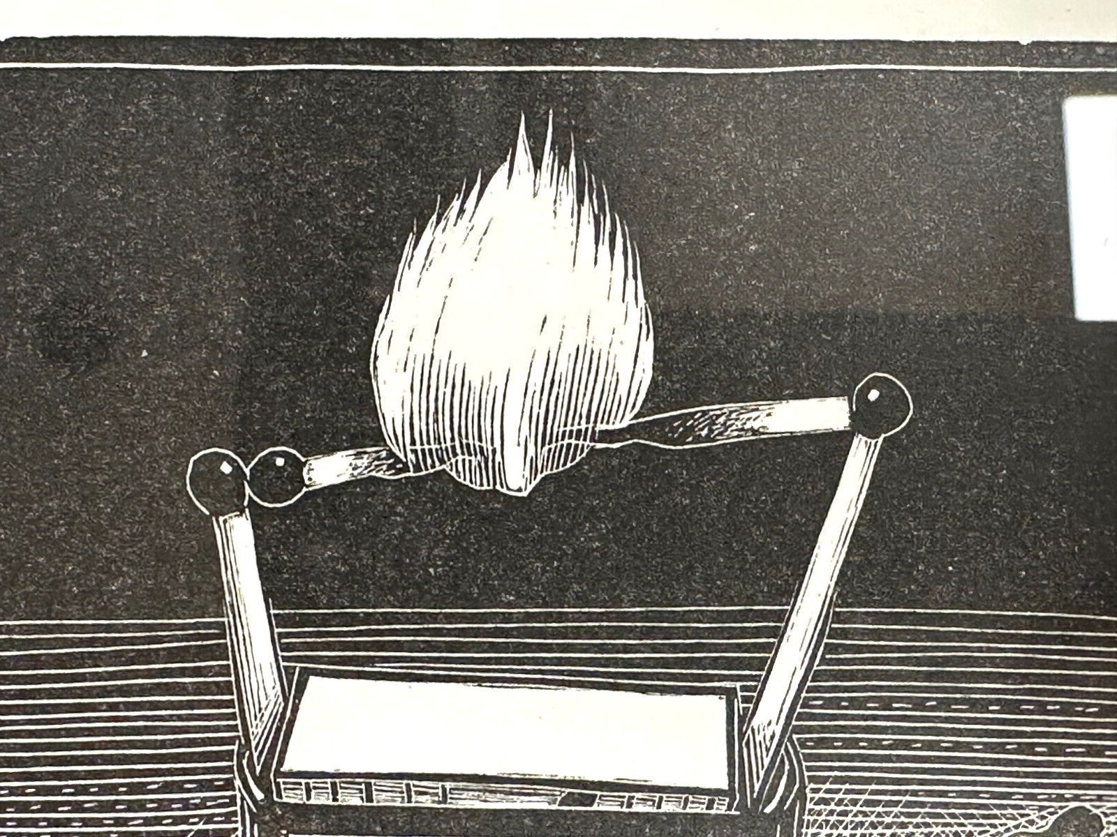 Egbert Herfurth - Holzschnitt - Springendes Holz - 2014 - signiert nummeriert3