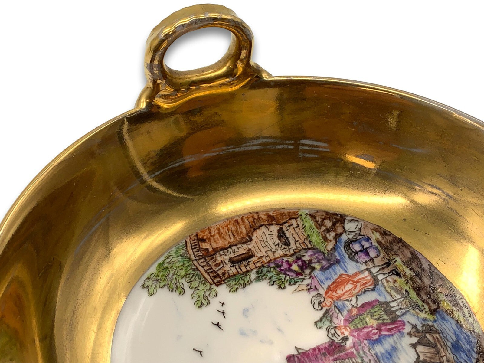 KPM Berlin - Ringhenkelschälchen Porzellan - seltene Chinoiserie Bemalung6