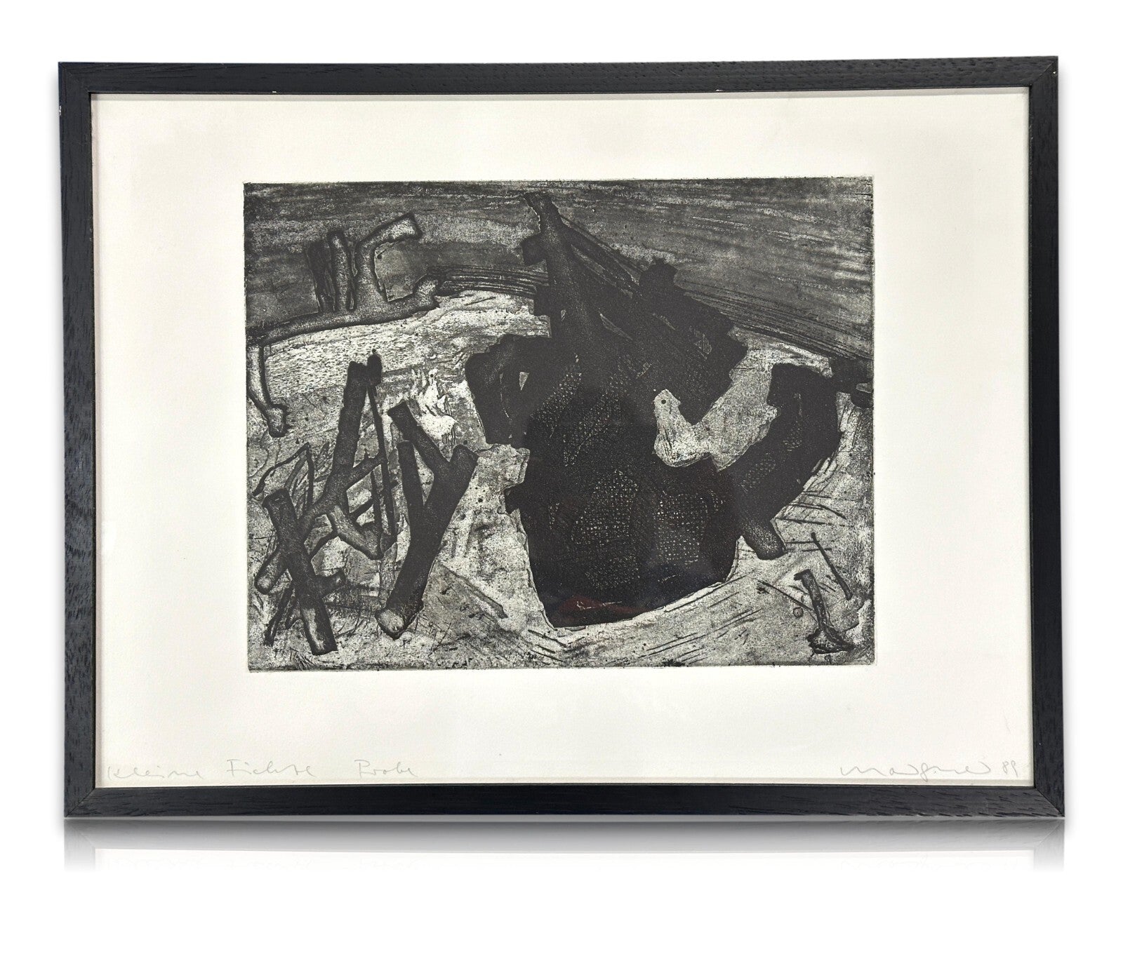 Michael Morgner - Radierung Aquatinta - 'Kleine Fichte' 1989 - Sign. -0