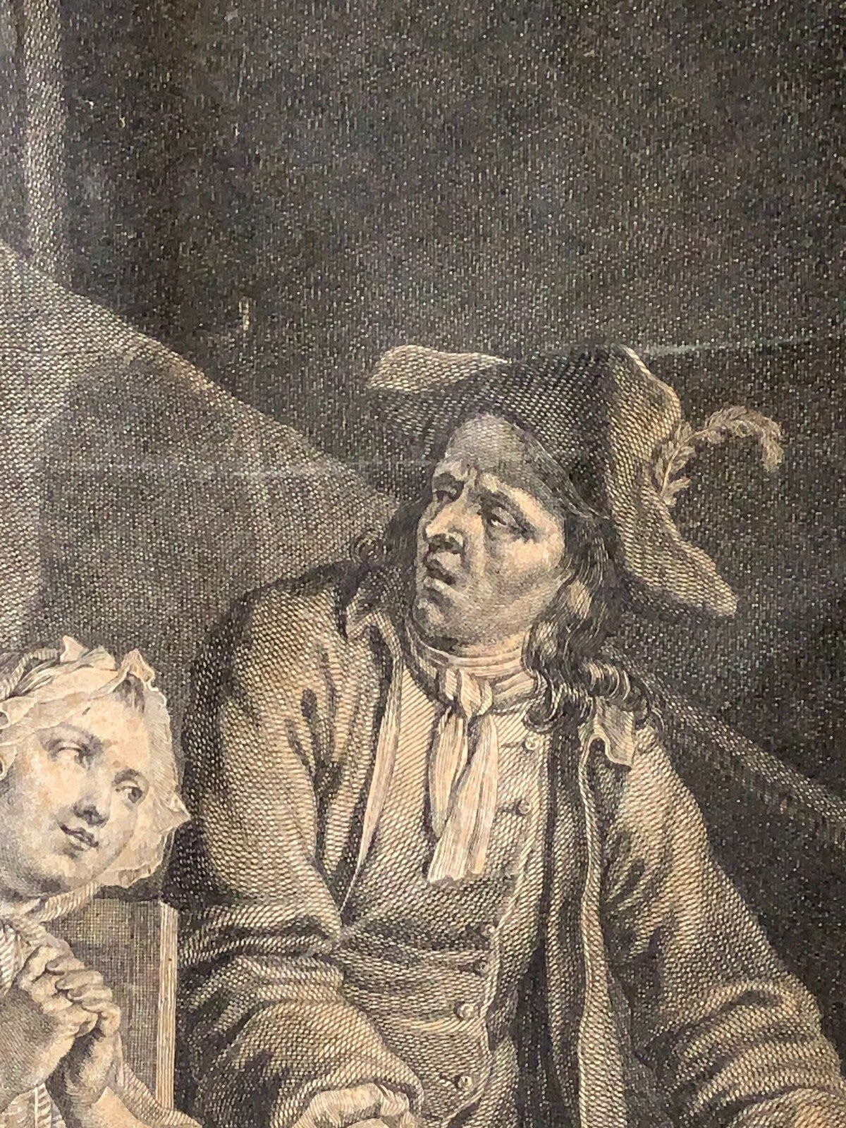 Kupferstich - Claude Duflos 1700-1786 „La mère qui intercède“ - Johann Schenau2