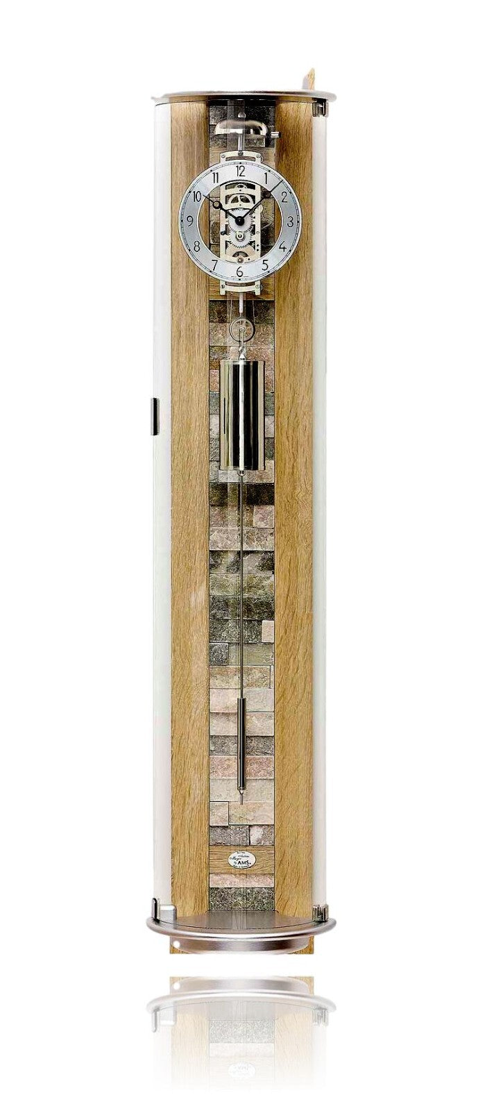 AMS - 2724 - Regulateur Regulator mit Pendel - mechanisch - Holz Sonoma Optik0