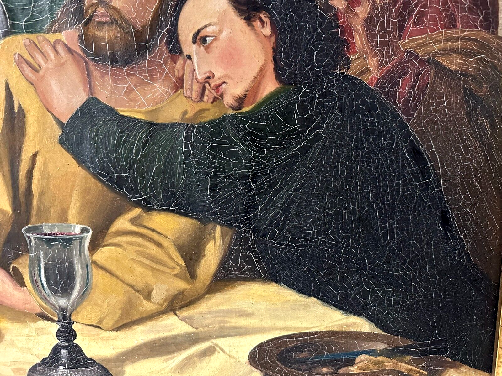 Öl auf Leinwand - Jesus und Judas - K. Junginger - Kopist nach Adolf Schmitz6