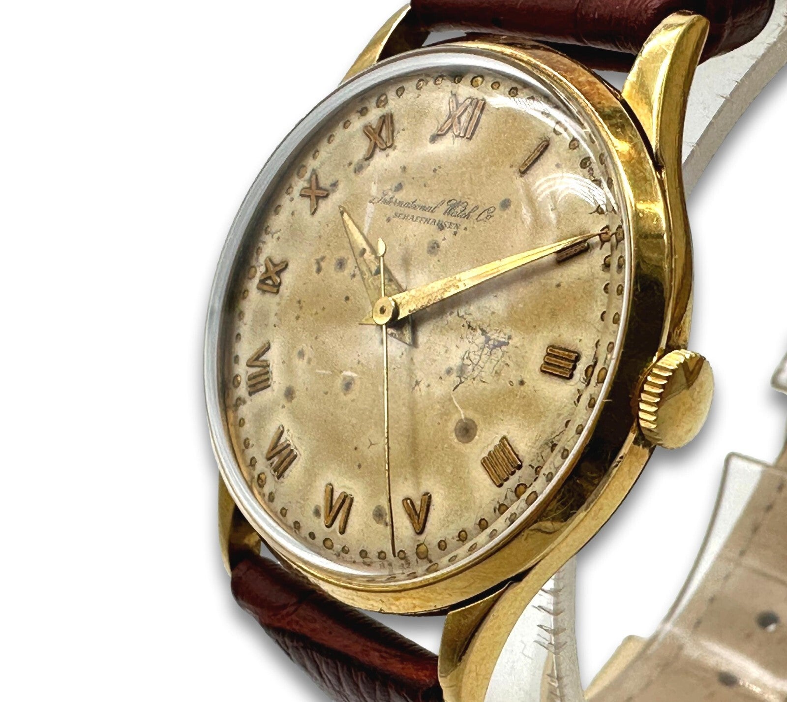 IWC Schaffhausen - Herrenuhr Aufzug - Cal. 86 - Bj 1948/49 - 18ct 750er Gold2