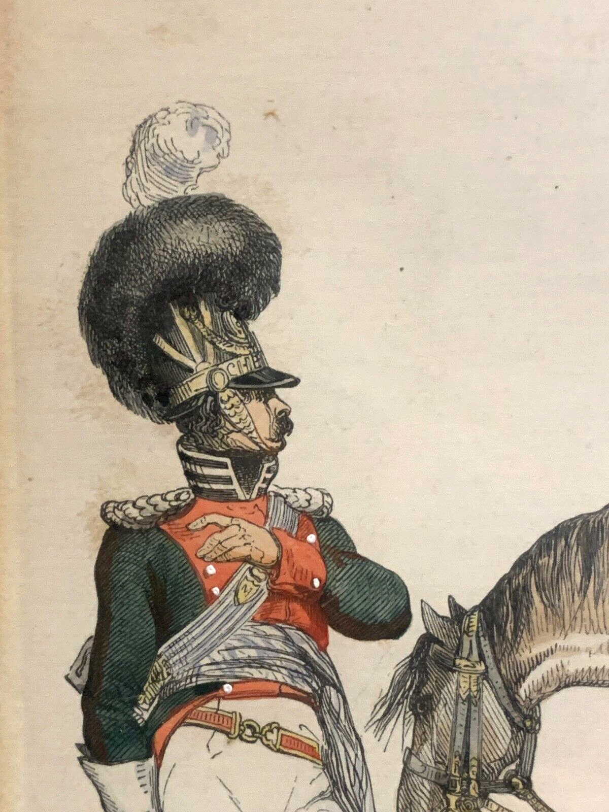 René Louis DEMORAINE - Stahlstich koloriert - Bayrische Infanterie Uniform 18123